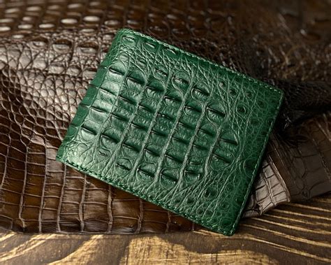 green designer wallet.